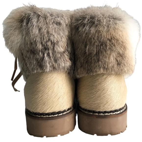 NEW PAJAR CANADA Rabbit Fur Women’s Boots Snow Waterproof Shearling Size 37 - Picture 6 of 8